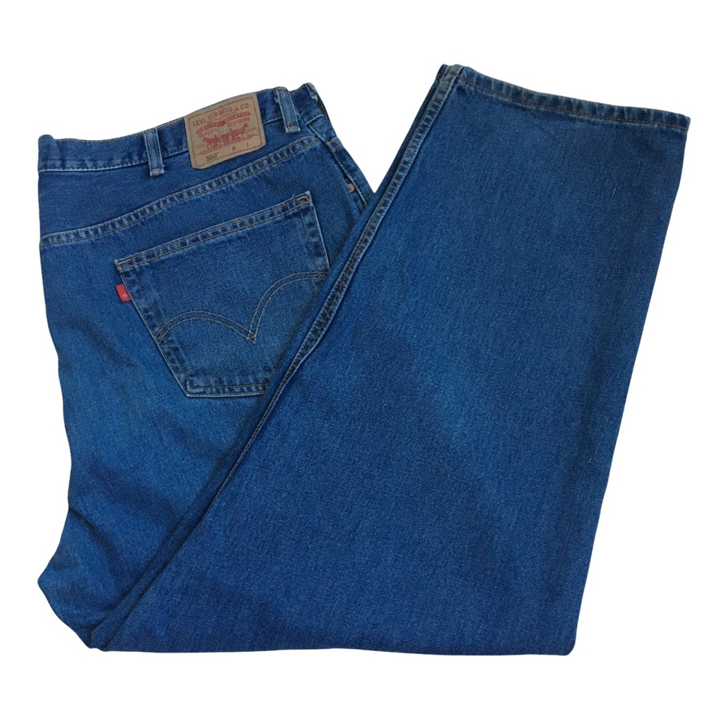 Levi’s 550 Relaxed Fit Medium Wash Blue Denim Jeans 46X30 - Picture 17 of 17